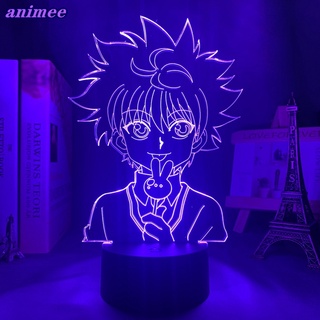 โคมไฟกลางคืน Led อะคริลิค ลายอนิเมะ Hunter X Hunter Killua 3d น่ารัก ของขวัญวันเกิด สําหรับตกแต่งห้องนอน