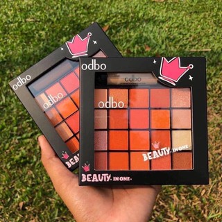 odbo Beauty In One  OD1006 โอดีบีโอ พาเลทแต่งหน้า ครบทุกอย่าง อายแชโดว์ บลัชออน ลิปกลอส ไฮไลท์ และคอนทัวร์