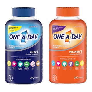 พร้อมส่งที่ไทย! วิตามินรวมสำหรับผู้ใหญ่ One A Day Multivitamin 300 Tablets (Women &amp; Men) ของแท้ นำเข้า