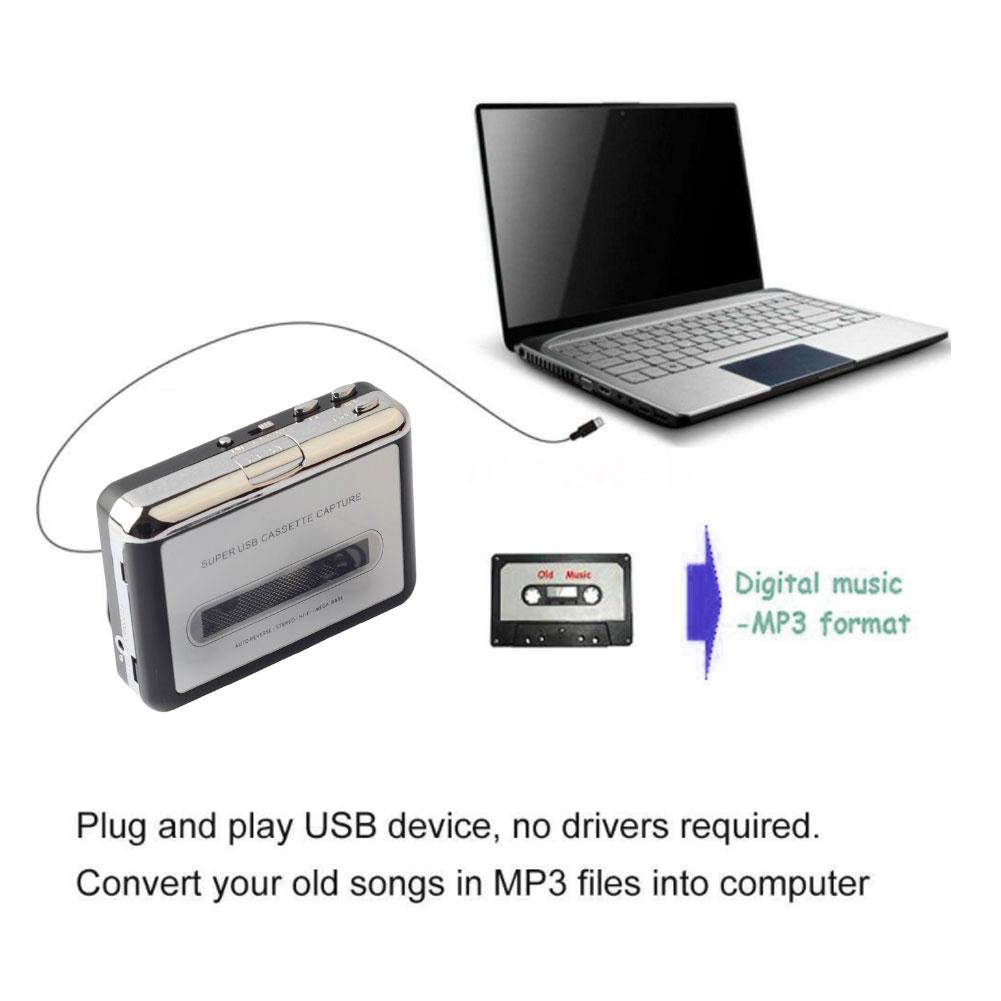 ภาพสินค้าHS เครื่องเล่นเพลง Ezcap Walkman Cassette Tape-to-PC MP3 Converter Digital USB Capture w / Earphone จากร้าน hometoolshop6 บน Shopee ภาพที่ 7