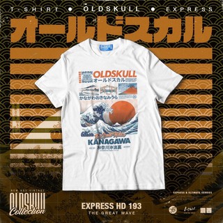 【cotton Tshirts👕】5kP0 /Oldskull Express  HD  -  No.193   ขาว     ✅✅  !