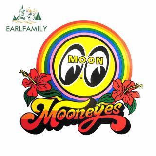 EARLFAMILY สติกเกอร์ ลาย Mooneyes สำหรับติดรถยนต์ ขนาด 13*11.8 ซม.