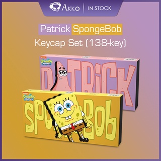 ภาพหน้าปกสินค้าAkko Patrick / SpongeBob ชุดปุ่มกด พร้อม 138 คีย์ ปุ่มย้อม PBT โปรไฟล์ JDA ปุ่มกด PBT ปุ่มครบชุด สําหรับคีย์บอร์ดเมคคานิคอล MX ที่เกี่ยวข้อง