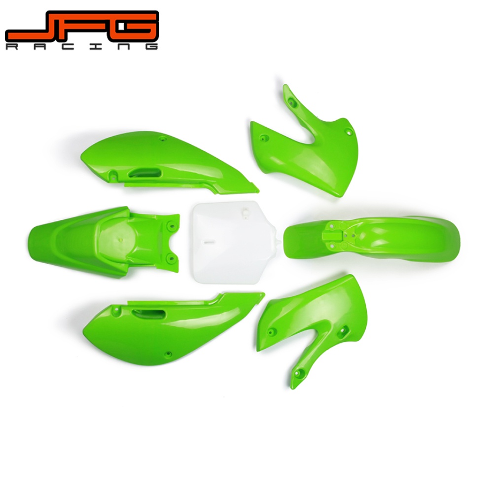 Green Plastics Fairing Kit For Kawasaki KX65 KLX110 DRZ110 Dirt Bike Motocross | UK