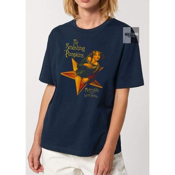 Maglietta Uomo Rockstar Mellon Collie And The Sadness – T-Shirt Manica Corta, Stampa Divertente, Nero, 100% Cotone