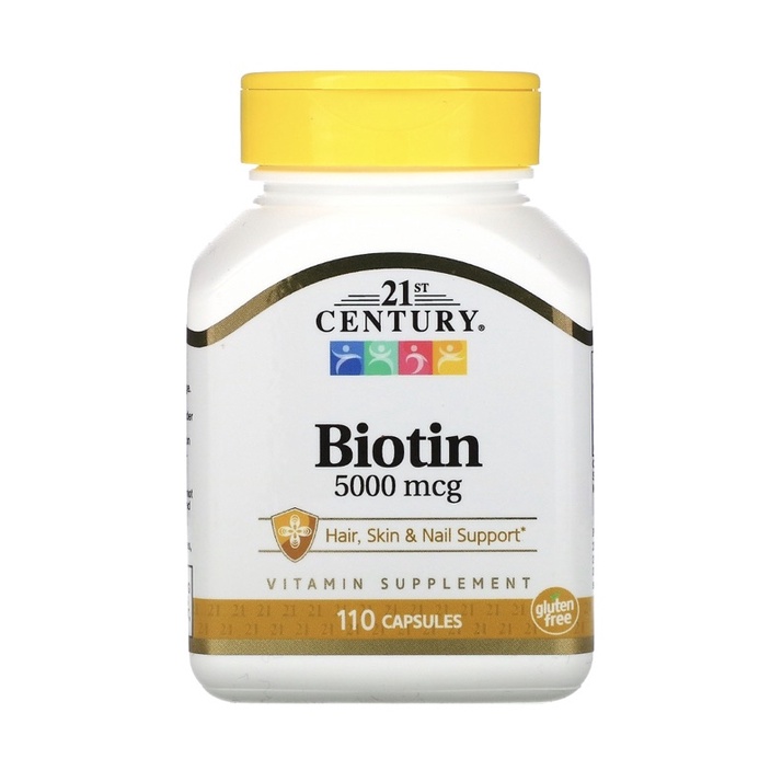 ภาพสินค้าสินค้าพร้อมส่ง 21st Century, Biotin, 10,000 mcg, 120 Tablets ไบโอติน วิตามินบำรุงเล็บ เส้นผมแข็งแรง นำเข้าจาก  แท้ % จากร้าน bb_cosmetics_center บน Shopee ภาพที่ 6