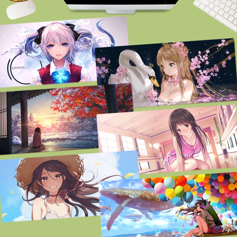 แผ่นรองเมาส์-แผ่นรองเมาส์กันลื่น-ลายanime-ขนาด-80x30cm-กันลื่น-ทนทานgaming-pad