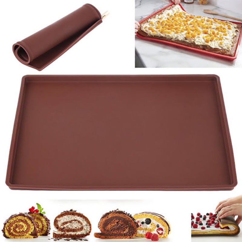 silicone-baking-pad-multi-functional-cake-tray-pan-mat-painted-pad-pastry-mold