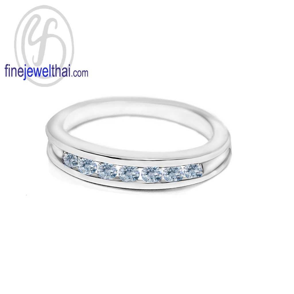 finejewelthai-แหวนอะความารีน-แหวนพลอย-แหวนเงินแท้-พลอยประจำเดือนเกิด-aquamarine-silver-ring-birthstone-r1028aq