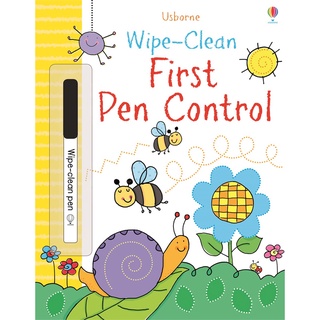 Usborne books Wipe-clean first pen control 3Y+  หนังสือ พร้อมปากกา ลบได้ เสริมพัฒนาการ