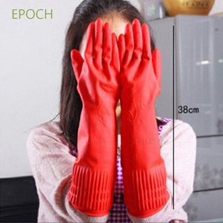 EPOCH Tools Household Gloves Rubber Kitchen Latex Gloves Red Accessories Waterproof Wash Dishes Washing Cleaning Long Sleeve