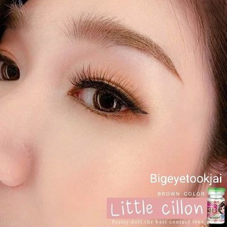 💟 Pretty Doll brown gray Contactlens บิ๊กอาย คอนแทคเลนส์ ราคาถูก แถมตลับฟรี