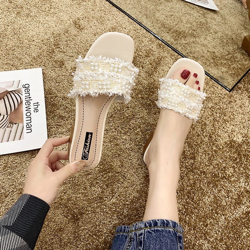hot-sale-รองเท้าแตะและรองเท้าแตะสวมใส่ด้านนอกของผู้หญิงเปิดนิ้วเท้านางฟ้าส้นเตี้ย-2020-เวอร์ชั่นเกาหลีใหม่ของแฟชั่น