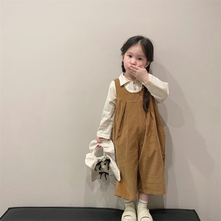 [Babycat] พร้อมส่ง ใหม่ ชุดเสื้อเชิ้ตลําลอง คอปก ทรงหลวม สไตล์เกาหลี ญี่ปุ่น ฤดูใบไม้ร่วง สําหรับเด็กผู้หญิง 2022 81019