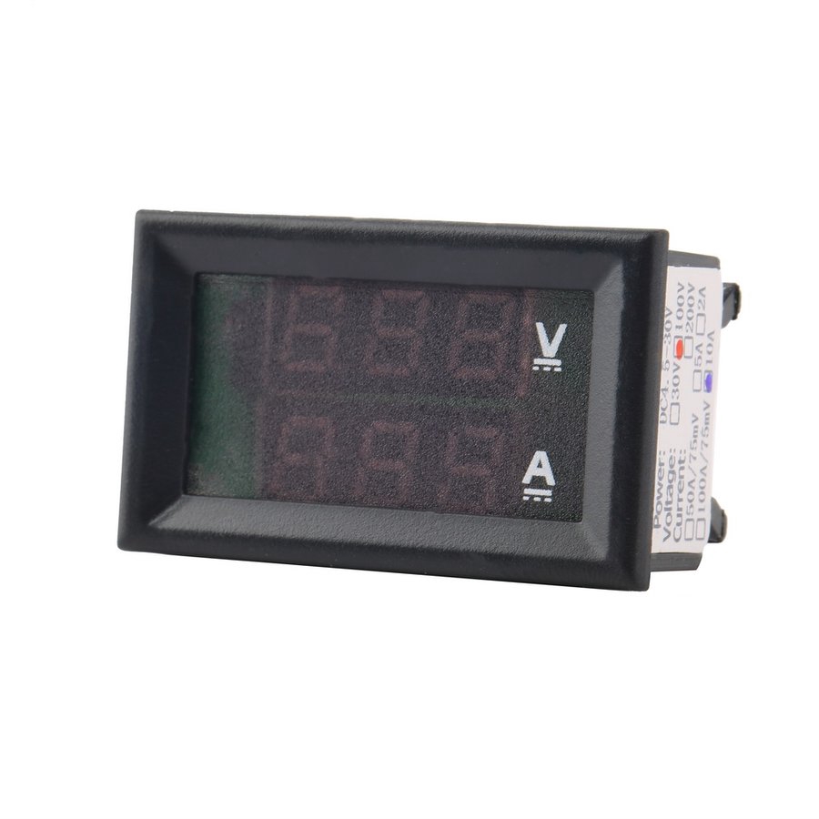 ถูกสุด-cod-มิเตอร์วัดไฟฟ้า-มิเตอร์วัดแรงดันและกระแสไฟฟ้า-dc-100v-10a-voltmeter-ammeter