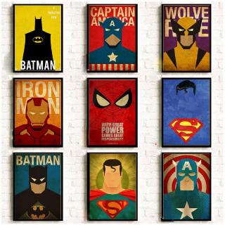 สติกเกอร์ติดผนังลาย Marvel Minimal Super Heroes สําหรับตกแต่งบ้าน