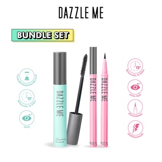 Dazzle Me Hold On Waterproof  Eyeliner+Holy MolyVolume Mascara ซื้อคู่ในราคาประหยัด