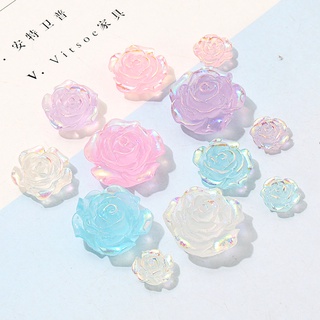 ✨คุณน่ารักมาก✨คริสตัลใส รูปดอกกุหลาบ แฮนด์เมด DIY สําหรับทําเครื่องประดับ เคสโทรศัพท์