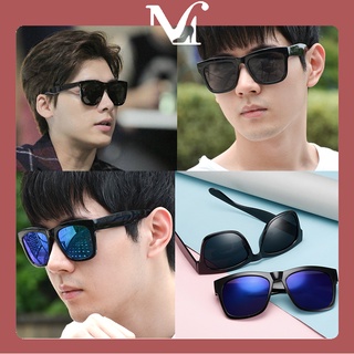 จัดส่งจากกรุงเทพ แว่นตา แว่นกันแดด แว่นตากันแดด Polarized กรอบสี่เหลี่ยม ป้องกันรังสียูวีแว่นตาแฟชั่นสําหรับผู้ชาย