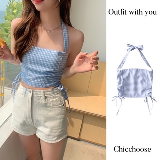 🛼 เสื้อเกาะอกสายเดี่ยวผูกคอ | Chicchoose🧀