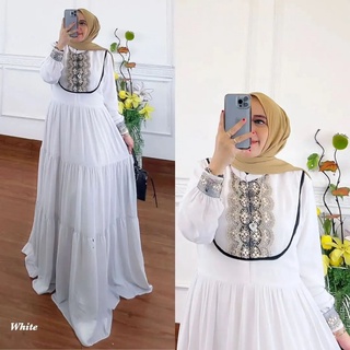 Kiara Dress Material CERUTY BABYDOLL FULL PURING ชุดเดรสลูกไม้ ได้เกมส์ (ไม่รวมฮิญาบ) ชุดเดรส เสื้อคลุมมุสลิม ล่าสุด