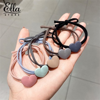 Ellastore123 ยางรัดผม รูปหัวใจน่ารัก ทนต่อการเสียดสี สําหรับตกแต่งผม 1 3 6 ชิ้น