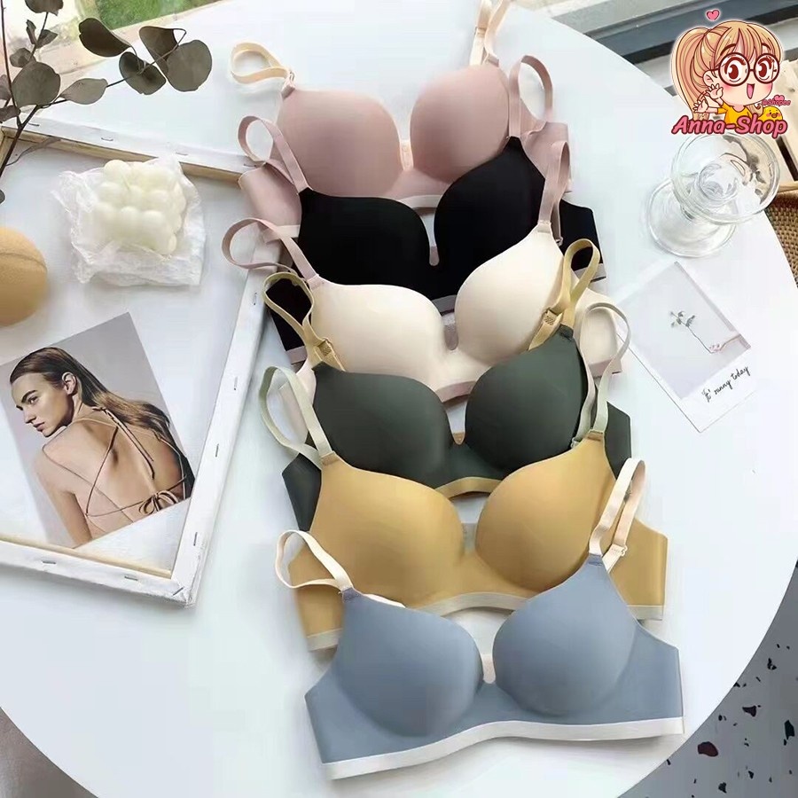 เสื้อชั้นใน-soft-bra-เวอร์ชั่นเกาหลีใหม่ของชุดชั้นในไร้รอยต่อ-สีสันเรียบหรู-e27