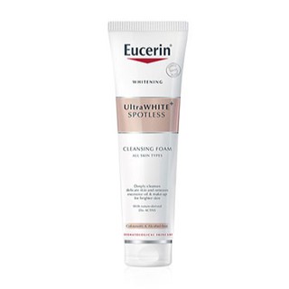 **แท้100% ฉลากไทย หมดอายุ03/23 Eucerin Ultrawhite Plus Spotless Cleansing Foam 150g โฟมล้างหน้า