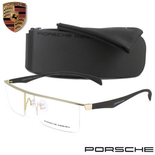 Porsche Design แว่นตารุ่น 8332 C-11 สีทอง กรอบเซาะร่อง ขาข้อต่อ วัสดุ สแตนเลส สตีล (สำหรับตัดเลนส์) สวมใส่สบาย