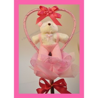 Lafleur shop : ตุ๊กตาหมีด้ามโค้งหัวใจ ปัจฉิม บัณฑิตน้อย รับปริญญา วาเลนไทน์ ปีใหม่