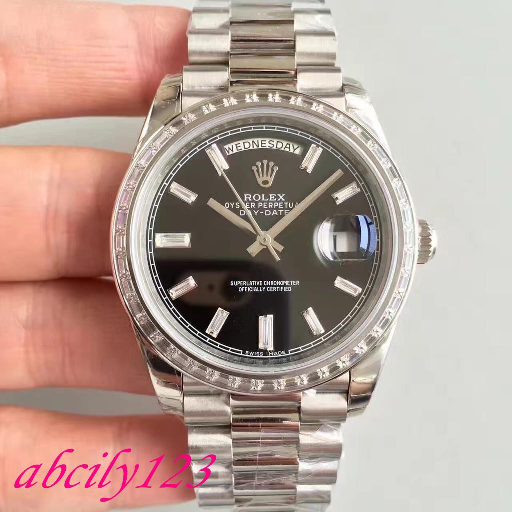 rolex-นาฬิกาไดอารี่-116234-นาฬิกาผู้ชายหน้าปัดสีดำดูอัตโนมัติ