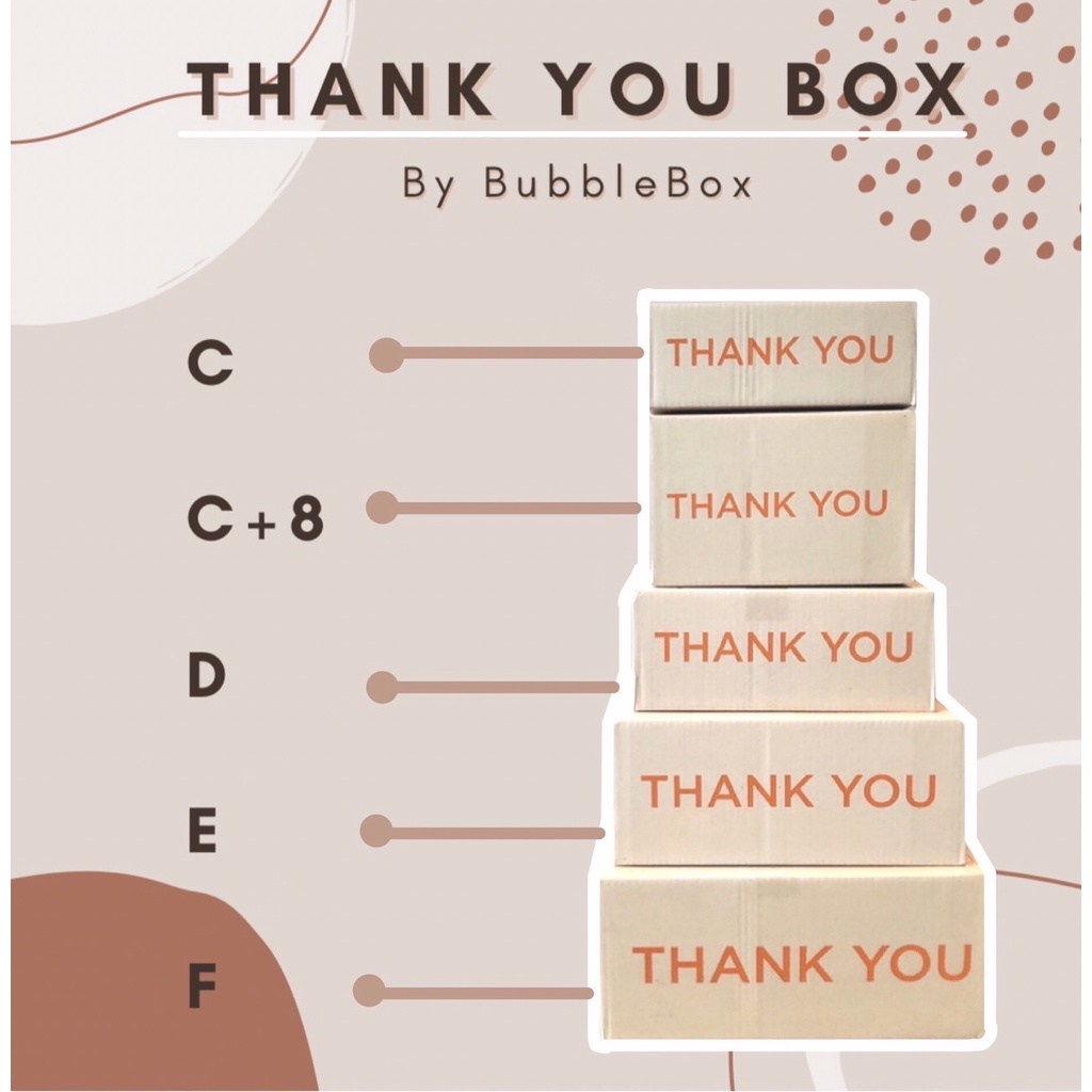 ภาพหน้าปกสินค้ากล่องพัสดุ กล่องไปรณีย์ thankyou (แพ็ค20ใบ) พร้อมส่ง กล่องเบอร์ 00-0-0+4-A-AA-2A-B หนา กล่องน่ารัก กล่องฝาชน จากร้าน bubble_box บน Shopee