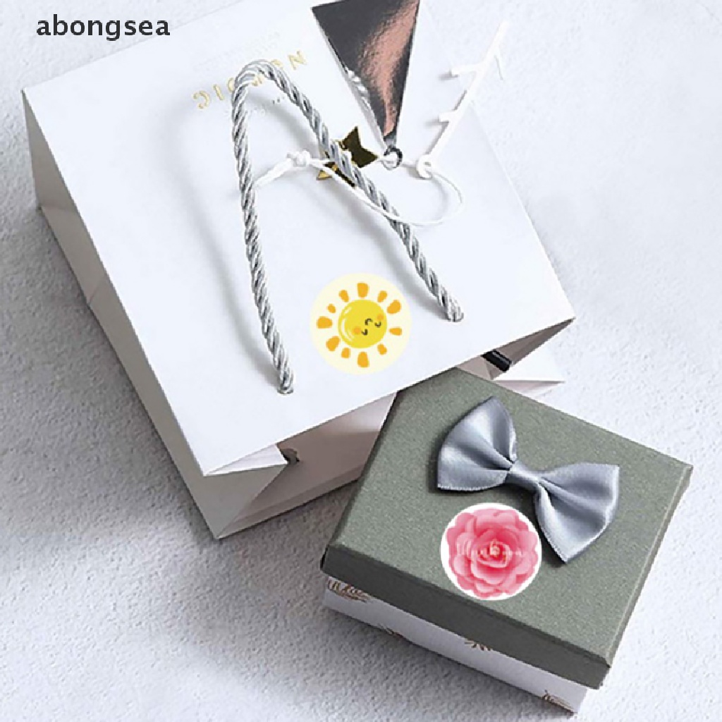 abongsea-สติกเกอร์ฉลาก-thank-you-แฮนด์เมด-สําหรับตกแต่งสมุดภาพ-500-ชิ้น