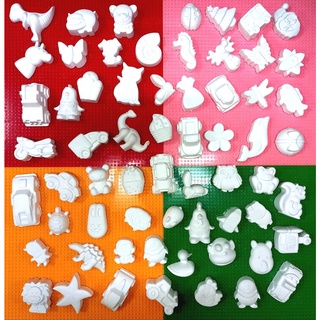 ตุ๊กตาปูน ระบายสี ชุดสุดคุ้ม 10 แถม 2 ตัวตัน 2 มิติ  - Ceramic set 10 Free 2 pcs 2D Ceramic SET 3-4 nice