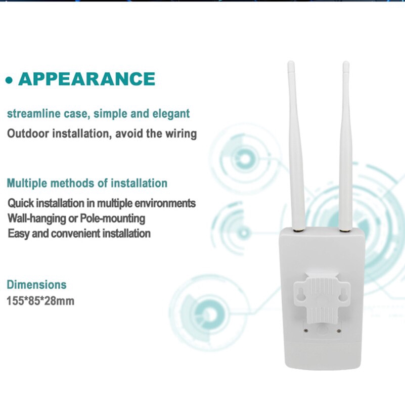 ภาพหน้าปกสินค้า4g CPE 150Mbps 3G/4G SIM Card WiFi เราน์เตอร์เราน์เตอร์กันน้ําพร้อมพอร์ต WAN/LAN เสาอากาศภายนอกสําหรับ IP Camera จากร้าน szyiwang.th บน Shopee