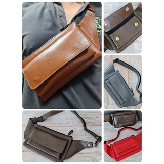 กระเป๋า สะพายอก คาดอก cross body bag หนัง PU DIY ฟรีสลักชื่อด้วยเลเซอร์ ออกแบบได้ กระเป๋าสะพายอก กระเป๋าคาดอก งานส่งออก