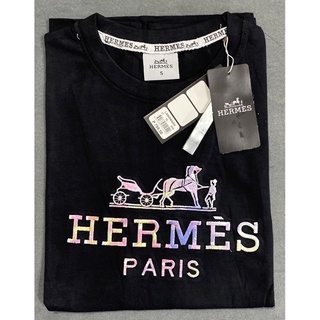 เสื้อแฟชั่นผญ - เสื้อยืดสําหรับผู้ชาย☁L.Hermes ปารีส Hombre ปักคู่ออกแบบเสื้อยืดสําหรับผู้ชาย/เสื้อ