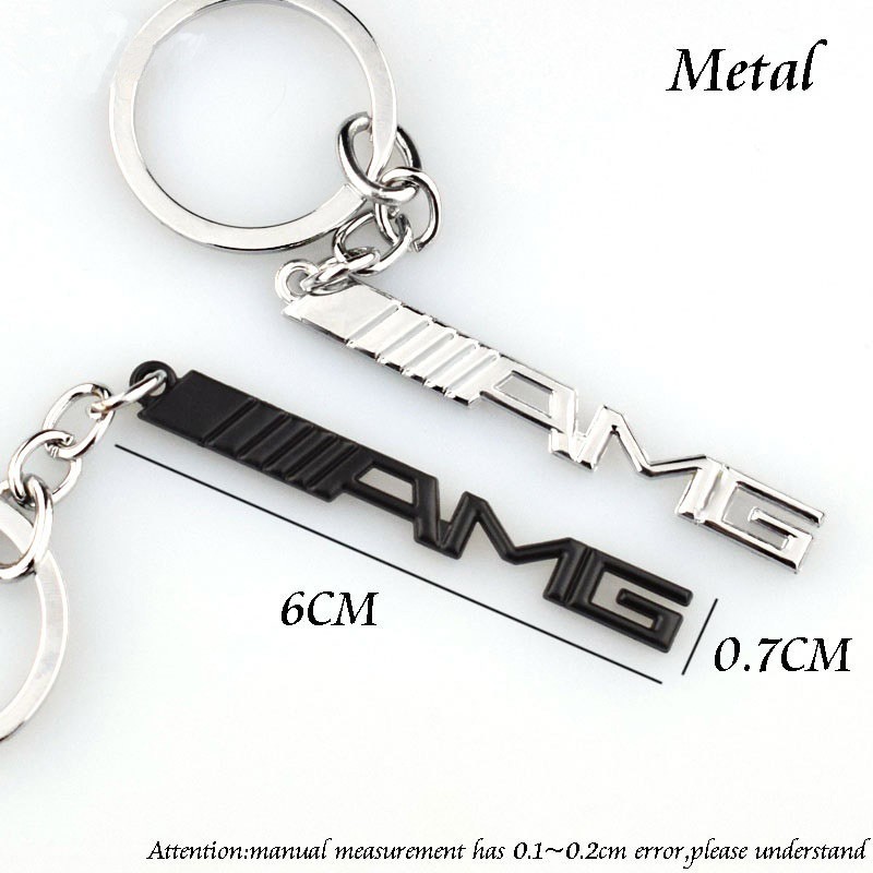 โลหะรถพวงกุญแจพวงกุญแจตราสัญลักษณ์สำหรับ-mercedes-benz-amg-พวงกุญแจอุปกรณ์รถยนต์แต่งรถ