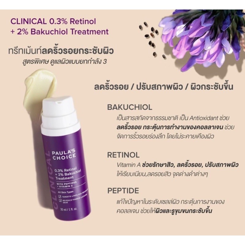 ผลิต-01-2021-paula-s-choice-clinical-0-3-retinol-2-bakuchiol-treatment