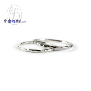 Finejewelthai แหวนคู่-แหวนเงินแท้-แหวนมินิมอล-Couple-Silver-Ring - RC122900