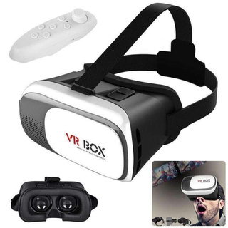 Eco VR Box 2.0 VR Glasses Headset แว่น 3D สำหรับสมาร์ทโฟนทุกรุ่น (White) แถมฟรี Remote Joystick