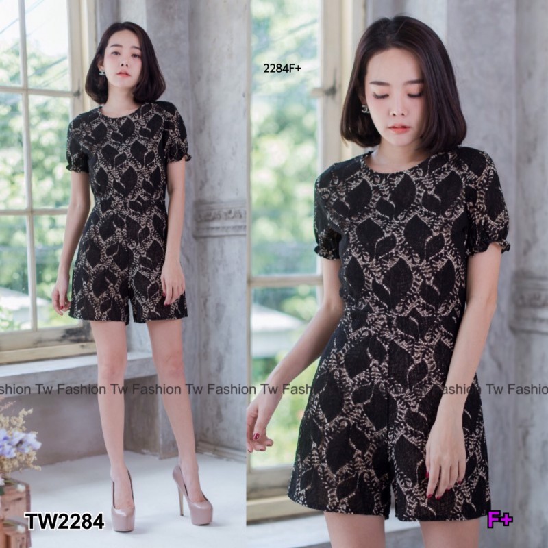 ak-2284-jumpsuit-ลูกไม้สุดหรูลายใบไม้