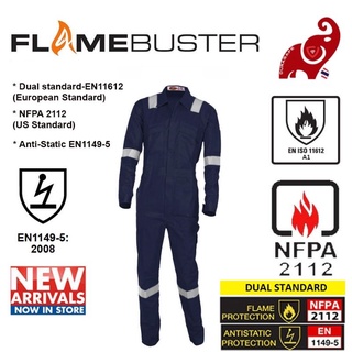 FLAMEBUSTER FR 100% Coverall Cotton Zip Navy