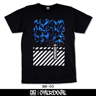Overdose T-shirt เสื้อยืดคอกลม สีดำ รหัส BN-00(โอเวอโดส)