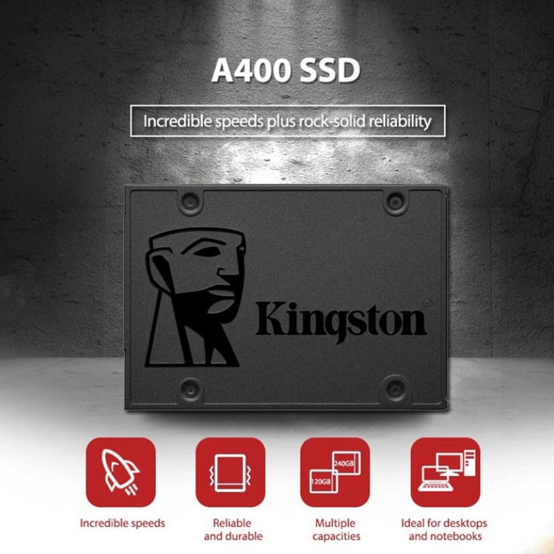 ภาพหน้าปกสินค้าSSD (เอสเอสดี) 240GB 120GB 480GB 960GB Kingston A400 2.5 SATA III เหมาะสำหรับโน๊ตบุ๊คและเดสก์ท็อป จากร้าน flash3c.th บน Shopee
