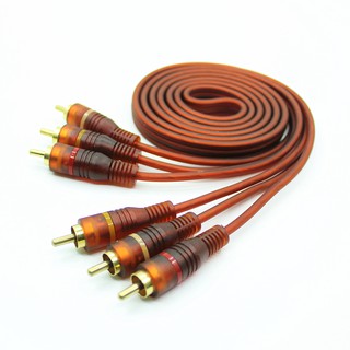 สินค้า 【1.5M/3M/5M/10M】 gold - plated 3 rca to 3 rca av สายเคเบิ้ลเสียงวิดีโอ