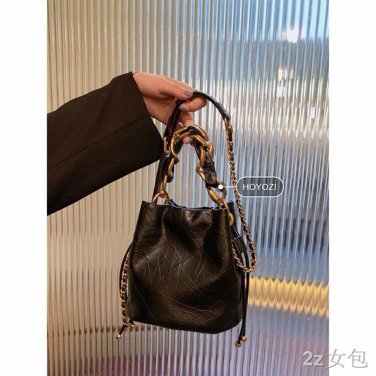 กระเป๋าสะพายข้างพร้อมส่งจ้า-chain-rhombus-mini-bucket-bag-messenger-bag-women-กระเป๋า