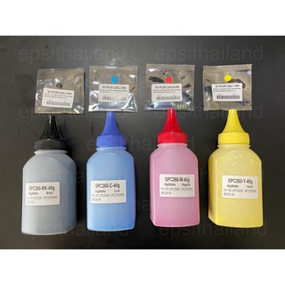 ภาพหน้าปกสินค้าTONER REFILL + CHIP FOR RICOH Aficio SP C250 / C260 / C261 ที่เกี่ยวข้อง