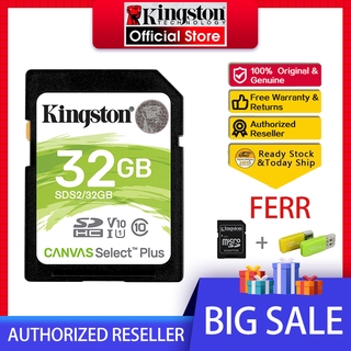 Original Kingston การ์ดหน่วยความจํา sd 128GB 64GB 32GB 16GB การ์ดหน่วยความจํา Class10 การ์ตูนความจํา SDHC SDXC uhs-i HD กล้องวิดีโอ sd สําหรับกล้องวิดีโอ