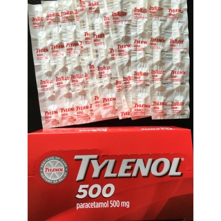 ภาพขนาดย่อของภาพหน้าปกสินค้าไทลินอล (Tylenol) 500 พาราเซตามอล 500 มก. แบบแผง 10เม็ด จำนวน 10แผง จากร้าน jplaza111 บน Shopee